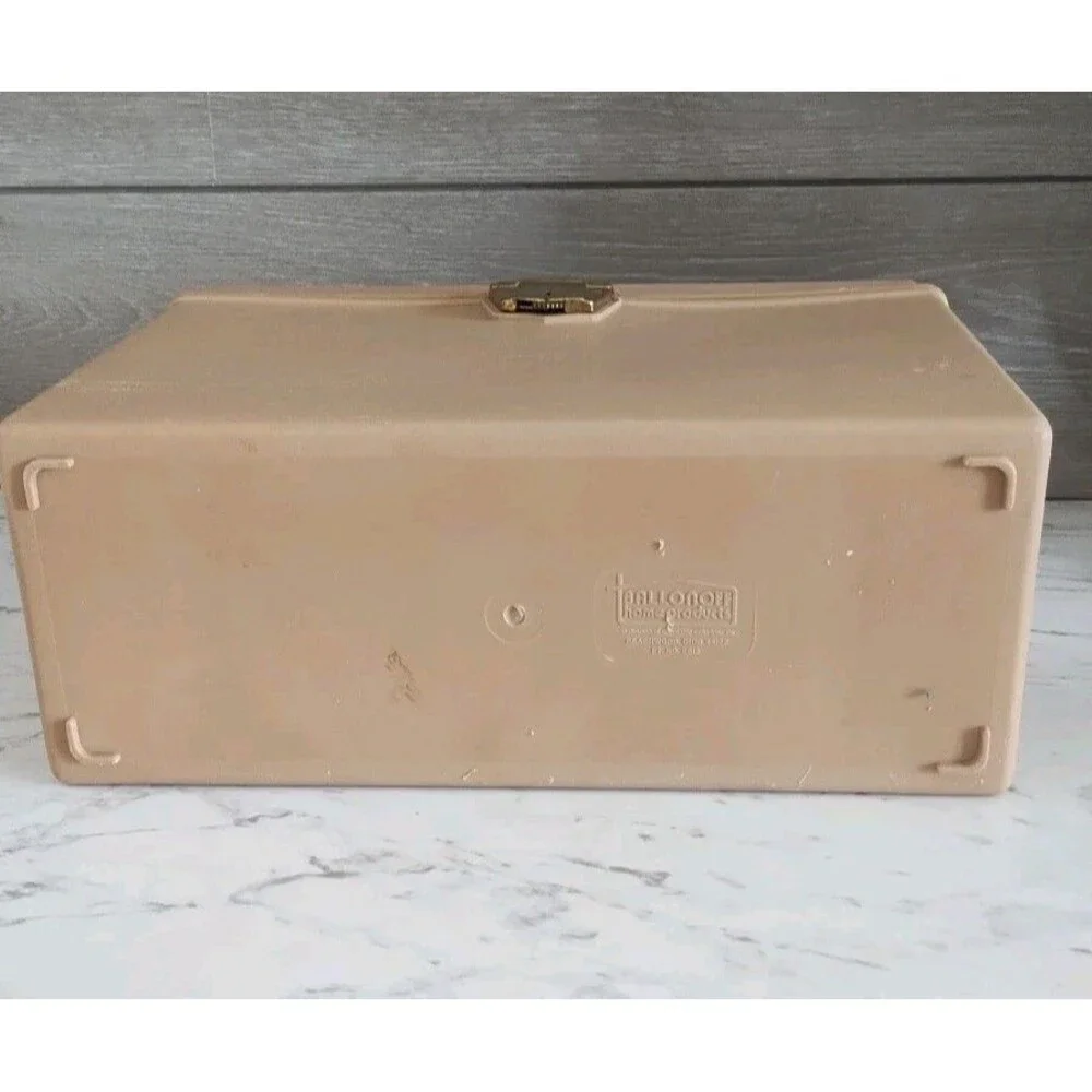 VTG Ballonoff Porta Personal File Box Beige Original Stackable With Key Plastic